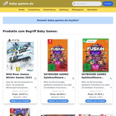 Screenshot baby-games.de