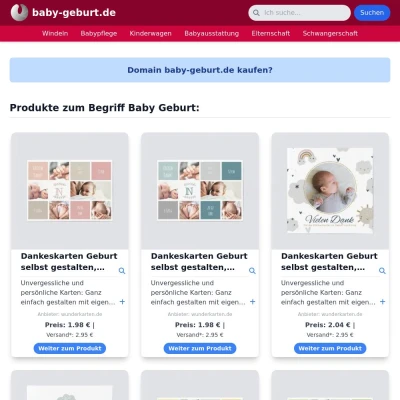 Screenshot baby-geburt.de