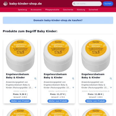 Screenshot baby-kinder-shop.de