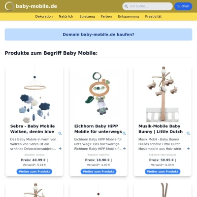 Screenshot baby-mobile.de