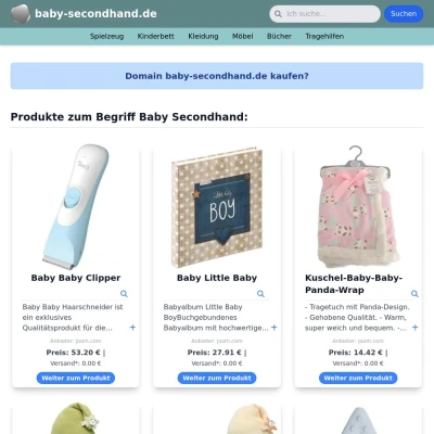 Screenshot baby-secondhand.de