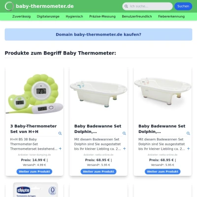 Screenshot baby-thermometer.de