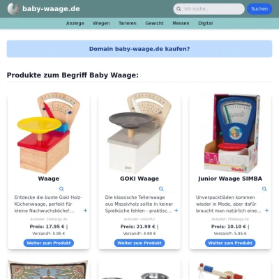 Screenshot baby-waage.de