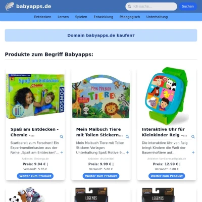 Screenshot babyapps.de