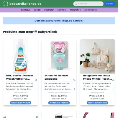 Screenshot babyartikel-shop.de