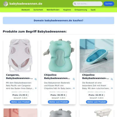 Screenshot babybadewannen.de
