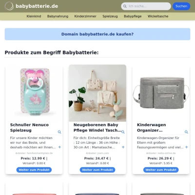 Screenshot babybatterie.de