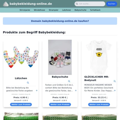 Screenshot babybekleidung-online.de