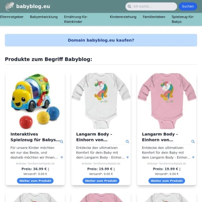 Screenshot babyblog.eu