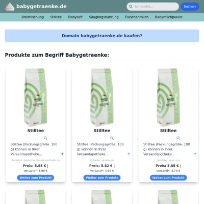 Screenshot babygetraenke.de