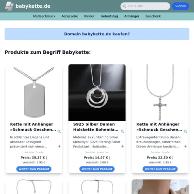 Screenshot babykette.de