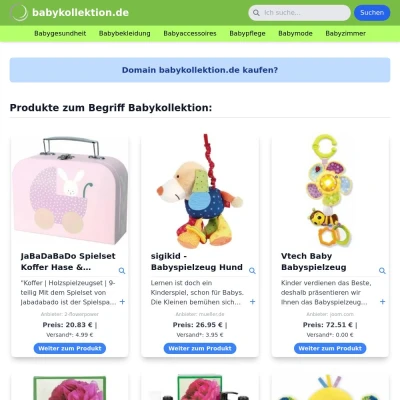 Screenshot babykollektion.de