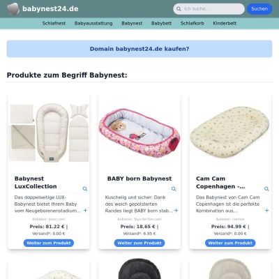 Screenshot babynest24.de