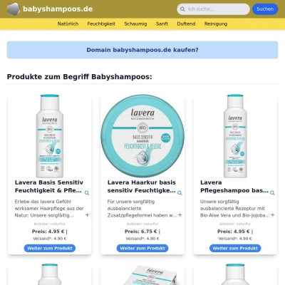 Screenshot babyshampoos.de