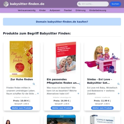 Screenshot babysitter-finden.de