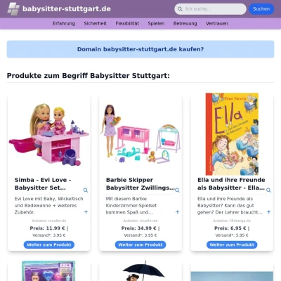 Screenshot babysitter-stuttgart.de
