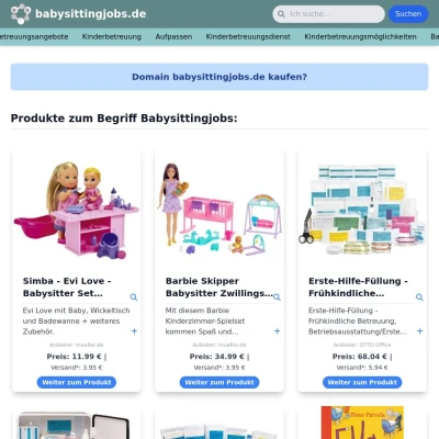 Screenshot babysittingjobs.de