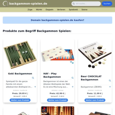 Screenshot backgammon-spielen.de