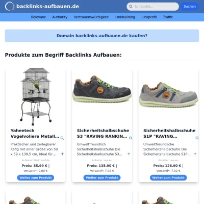 Screenshot backlinks-aufbauen.de