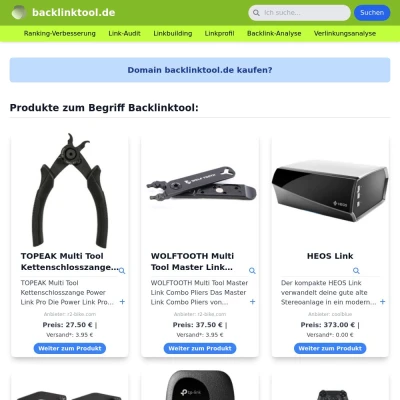 Screenshot backlinktool.de