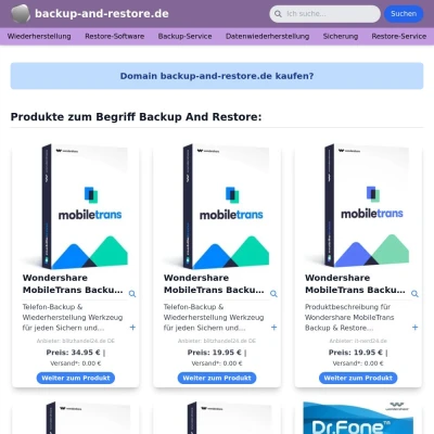 Screenshot backup-and-restore.de