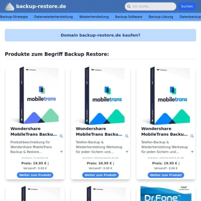 Screenshot backup-restore.de