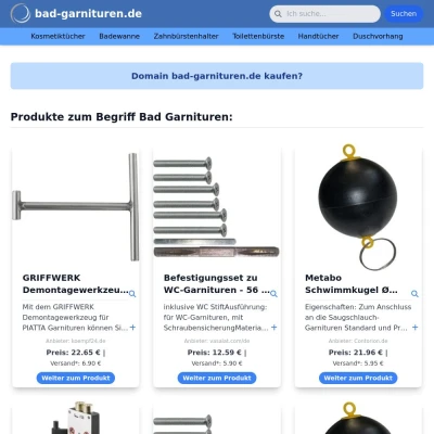 Screenshot bad-garnituren.de