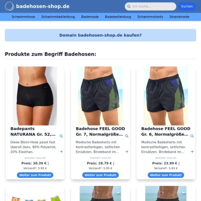 Screenshot badehosen-shop.de