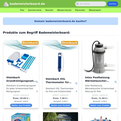 Screenshot bademeisterboard.de