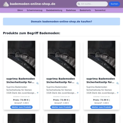 Screenshot bademoden-online-shop.de