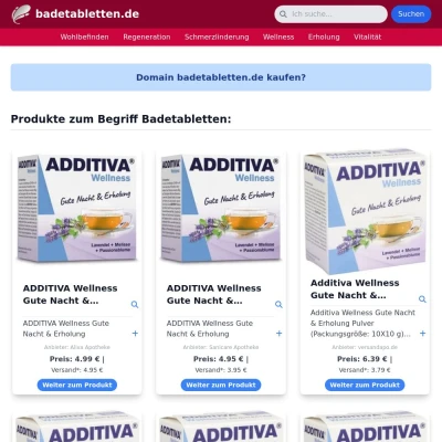 Screenshot badetabletten.de