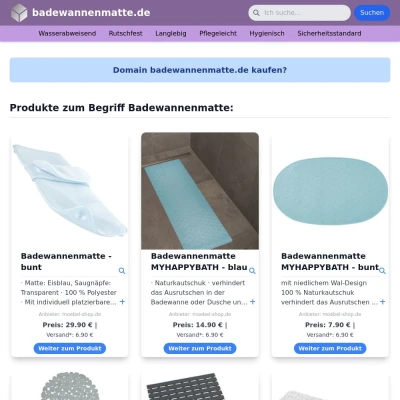 Screenshot badewannenmatte.de