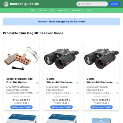 Screenshot baecker-guide.de