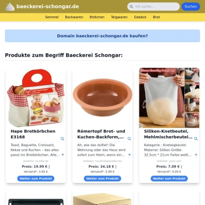 Screenshot baeckerei-schongar.de