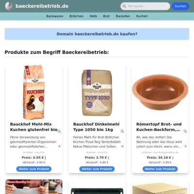 Screenshot baeckereibetrieb.de