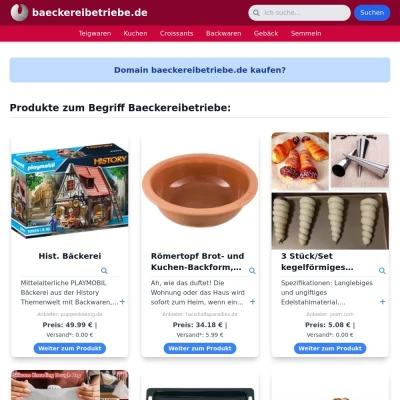 Screenshot baeckereibetriebe.de