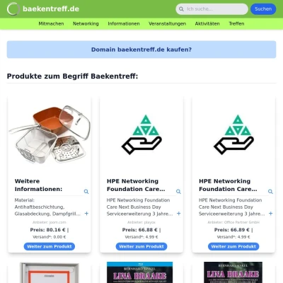 Screenshot baekentreff.de