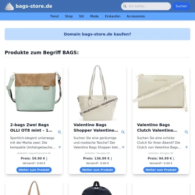 Screenshot bags-store.de