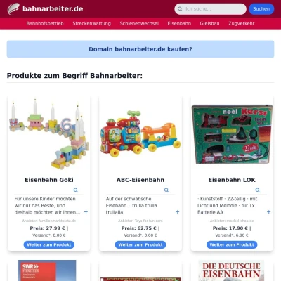 Screenshot bahnarbeiter.de