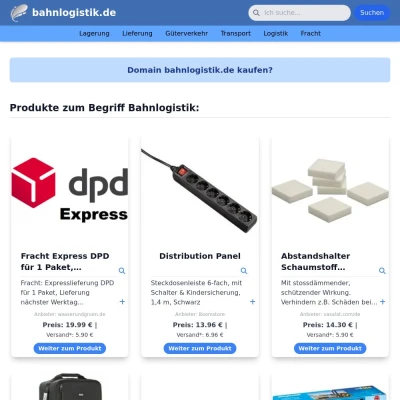 Screenshot bahnlogistik.de