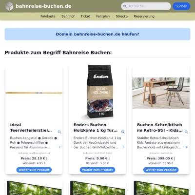 Screenshot bahnreise-buchen.de