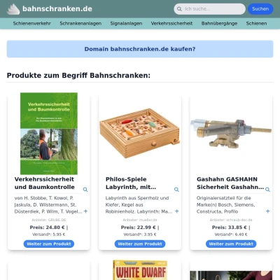 Screenshot bahnschranken.de
