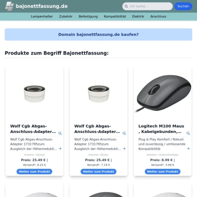 Screenshot bajonettfassung.de