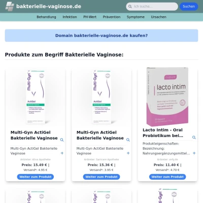 Screenshot bakterielle-vaginose.de