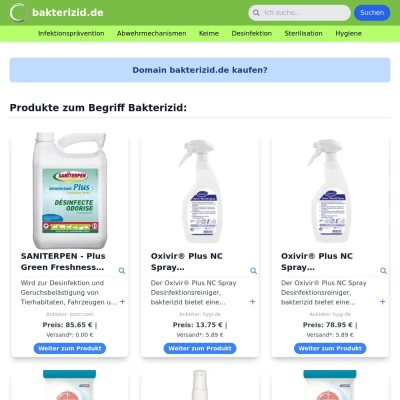 Screenshot bakterizid.de