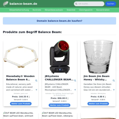 Screenshot balance-beam.de