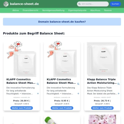 Screenshot balance-sheet.de