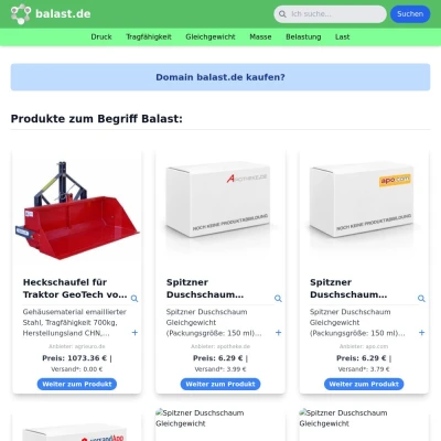 Screenshot balast.de