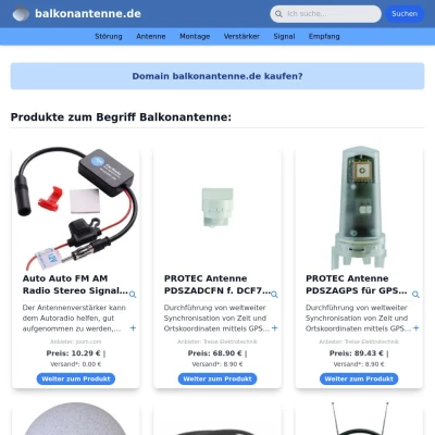 Screenshot balkonantenne.de