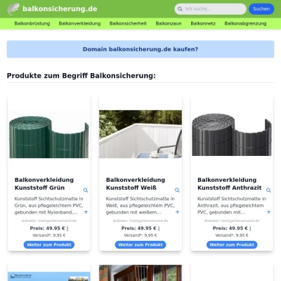 Screenshot balkonsicherung.de